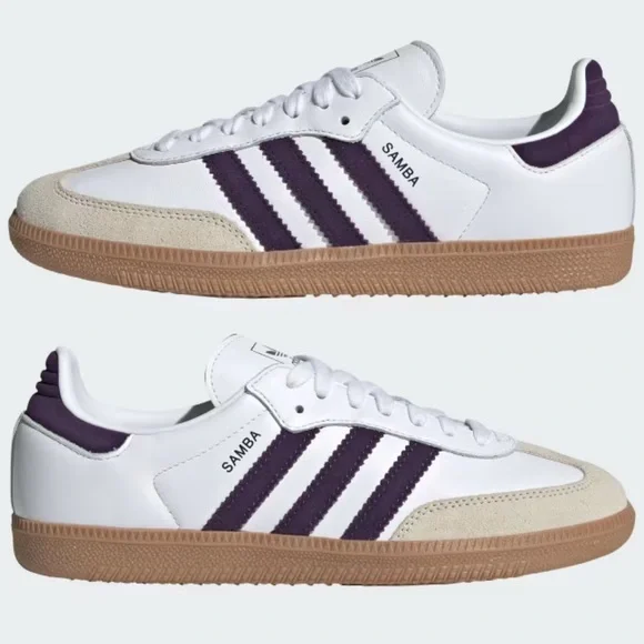 adidas Samba OG Cloud White / Alumina / Aurora Plum - Picture 5 of 11